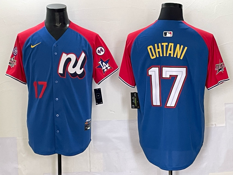 Men Los Angeles Dodgers #17 Ohtani Blue Nike 2025 MLB All star Jersey style 001